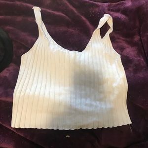 knit white crop top - $14 or better offer